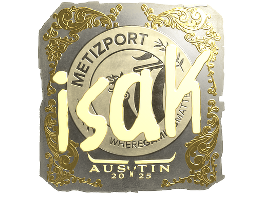 Sticker | isak (Gold) | Austin 2025