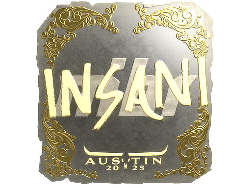 Sticker | insani (Gold) | Austin 2025