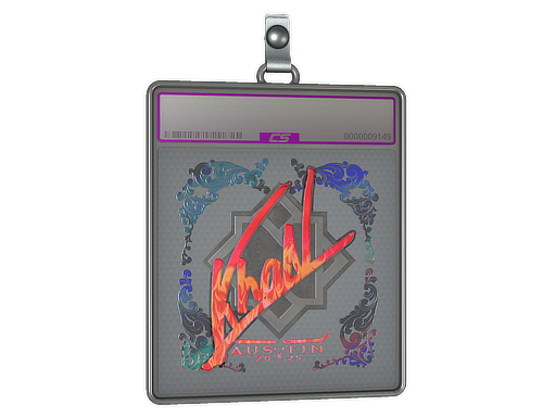 Sticker Slab khaN Holo Austin 2025