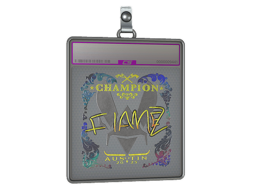 Sticker Slab FlameZ Holo, Champion Austin 2025