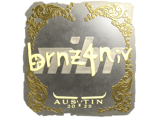 Sticker | brnz4n (Gold) | Austin 2025