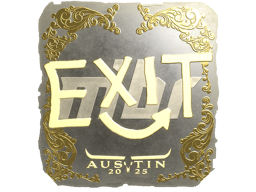 Sticker | exit (Gold) | Austin 2025