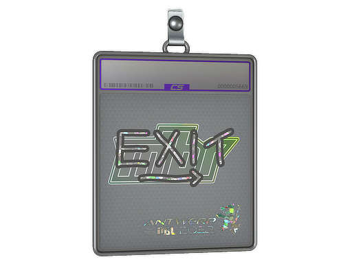 Sticker Slab exit Glitter Antwerp 2022