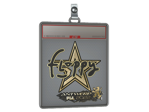 Sticker Slab floppy Gold Antwerp 2022