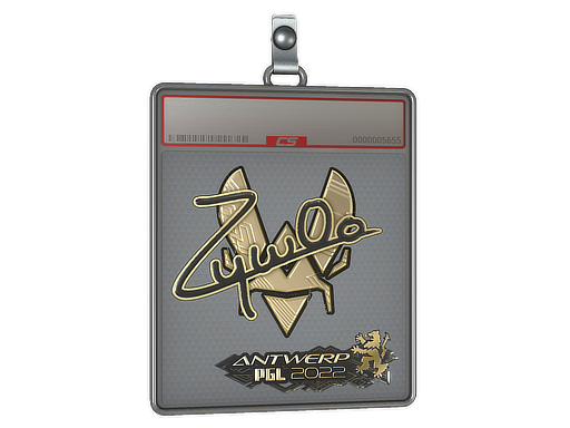 Sticker Slab ZywOo Gold Antwerp 2022