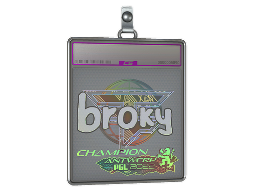 Sticker Slab broky Holo, Champion Antwerp 2022