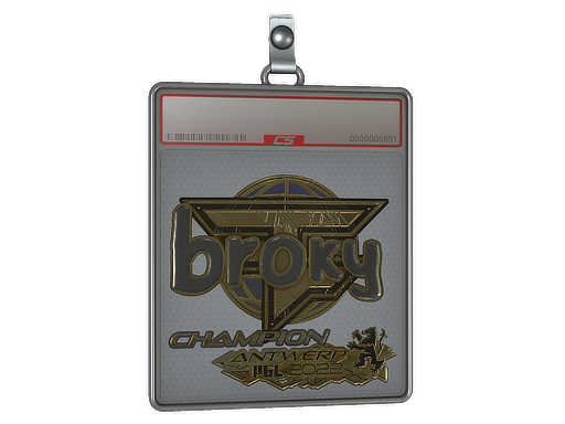 Sticker Slab broky Gold, Champion Antwerp 2022