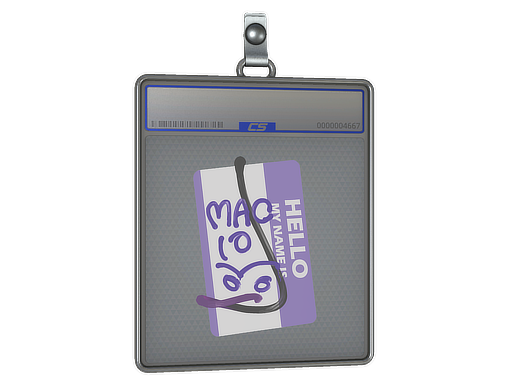 Sticker Slab Hello MAC-10