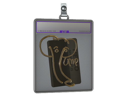 Sticker Slab Hello UMP-45 Gold