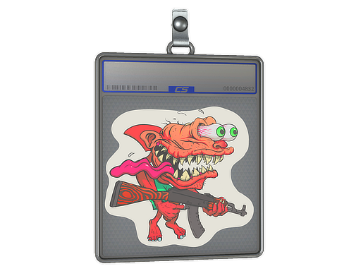 Sticker Slab Red Shark Shooter