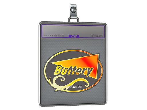 Sticker Slab Flame Buttery Holo