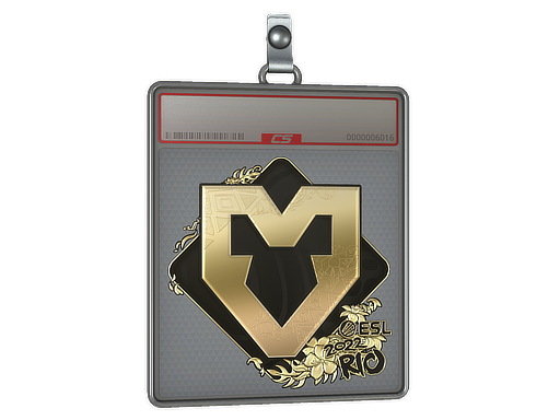 Sticker Slab MOUZ Gold Rio 2022