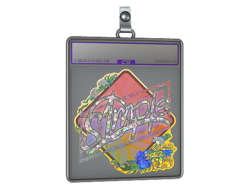 Sticker Slab s1mple Glitter Rio 2022