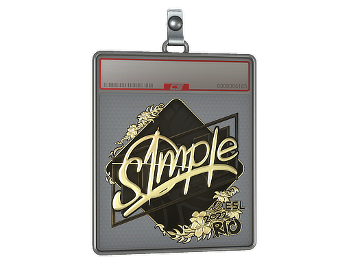 Sticker Slab s1mple Gold Rio 2022