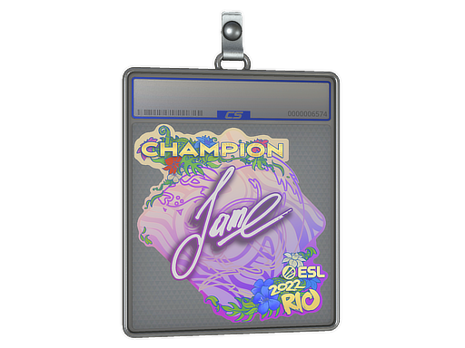 Sticker Slab Jame Champion Rio 2022