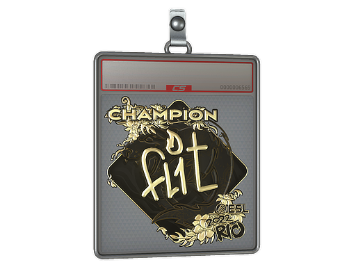 Sticker Slab FL1T Gold, Champion Rio 2022