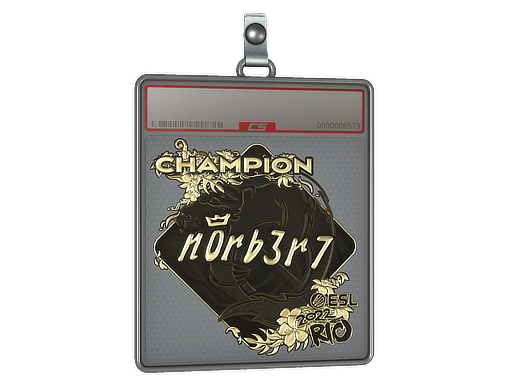 Sticker Slab n0rb3r7 Gold, Champion Rio 2022