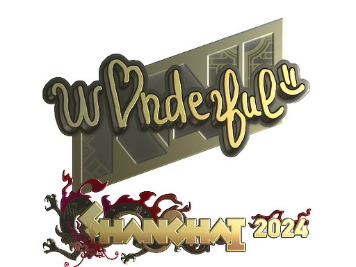 Sticker | w0nderful (Gold) | Shanghai 2024