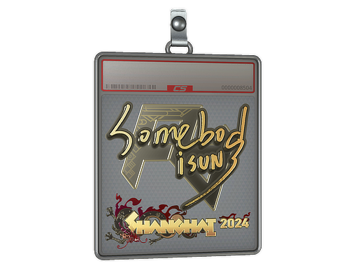 Sticker Slab somebody Gold Shanghai 2024