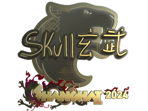 Sticker | skullz (Gold) | Shanghai 2024
