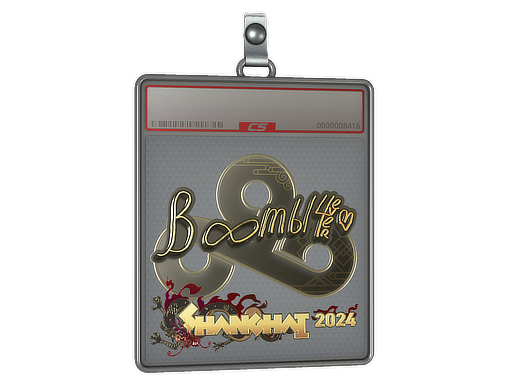 Sticker Slab Boombl4 Gold Shanghai 2024