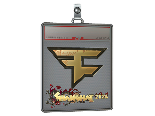 Sticker Slab FaZe Clan Gold Shanghai 2024