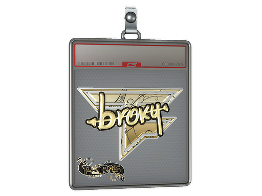 Sticker Slab broky Gold Paris 2023