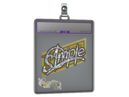 Sticker Slab s1mple Glitter Paris 2023