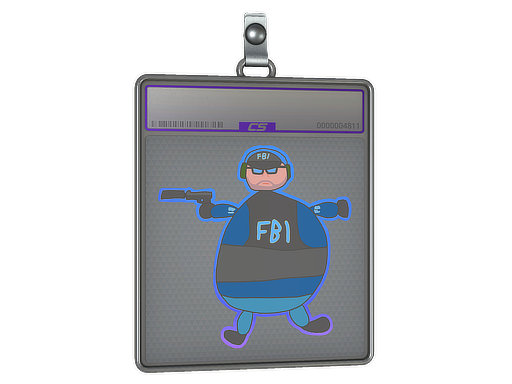 Sticker Slab Poorly Drawn FBI Holo