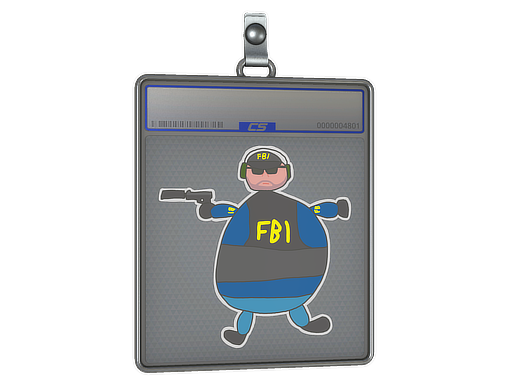 Sticker Slab Poorly Drawn FBI