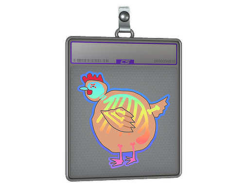 Sticker Slab Poorly Drawn Chicken Holo
