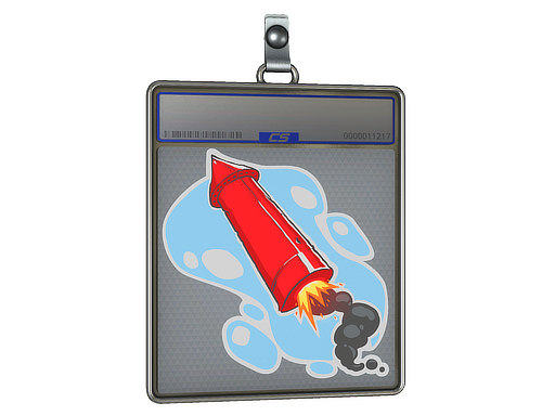 Sticker Slab Big Red Rocket