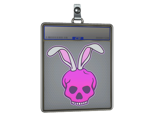 Sticker Slab Skull Bunny